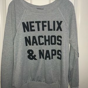Netflix Nachos & Naps comfy crewneck